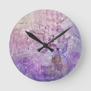 Lavender Fairy Rund Klocka