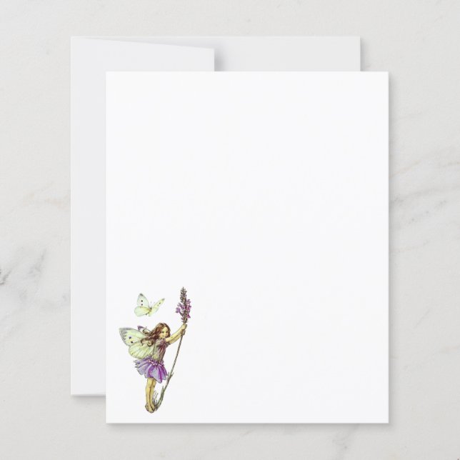 "Lavender Fairy" Stationery and Kuvert (Framsida)