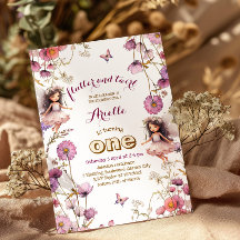 Lavender Fairy wildblomma Pixie 1:a födelsedag