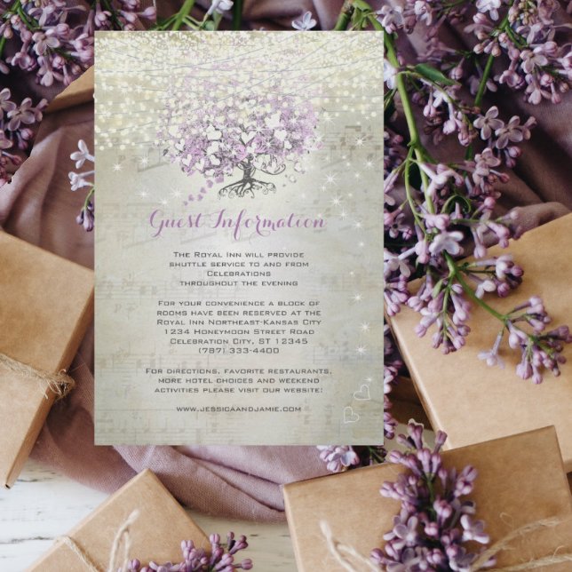 Lavender Fairytale Ljus och Stars Bröllop Inbjudningar (Skapare uppladdad)