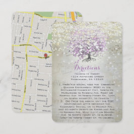 Lavender Fairytale Ljus Stars Bröllop djurutrymme Inbjudningar