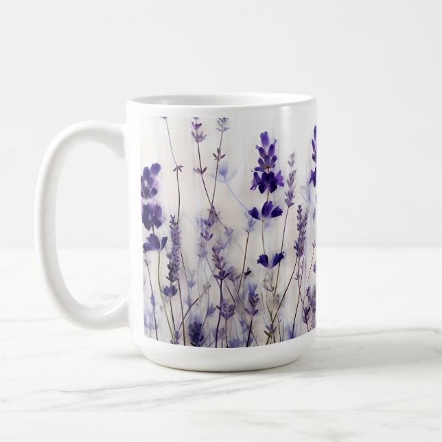 Lavender Fält 15 oz Coffee Mugg (Vänster)