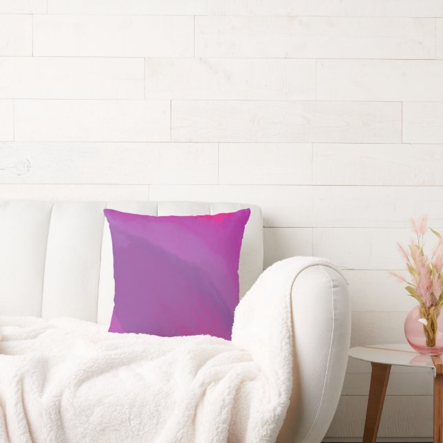 Lavender Fält Abstrakt Art Kudde (Soffa)
