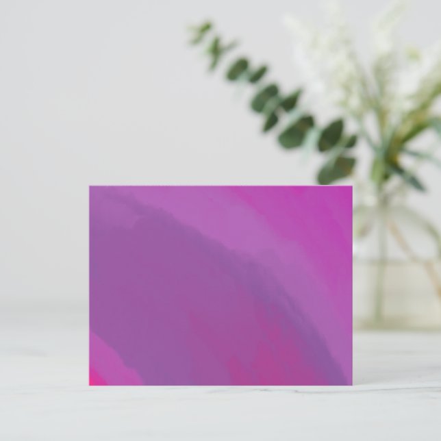 Lavender Fält Abstrakt Art Vykort (Stående Fram)