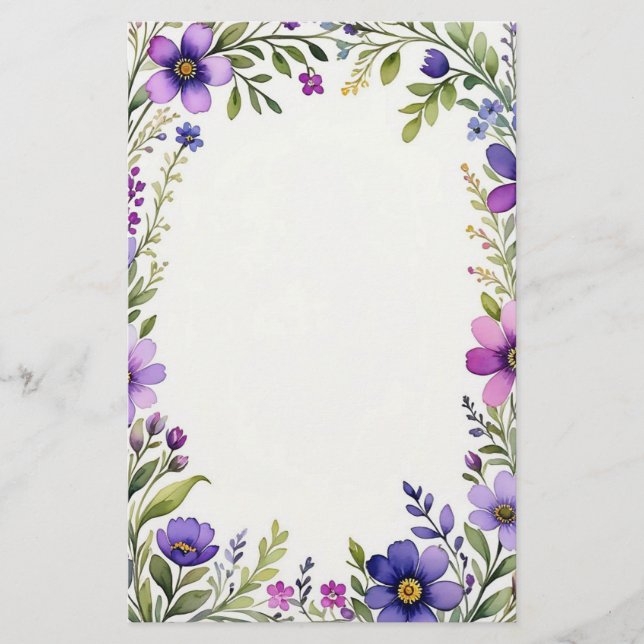 Lavender Fält Brevpapper (Framsida)