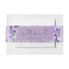 Lavender Fält Bröllop Belly Bands Band För Inbjudningskort
