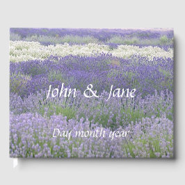 Lavender Fält Bröllop Guestbook Gästböcker