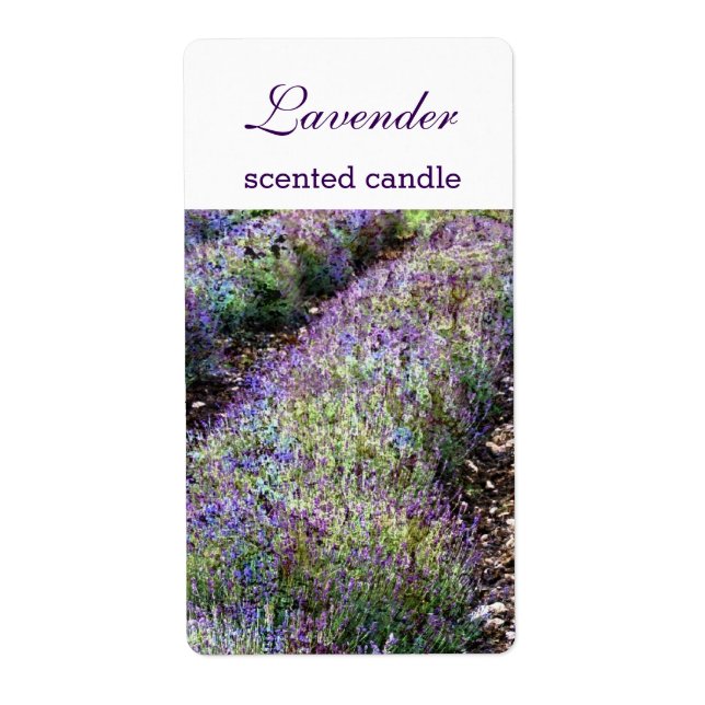 lavender fält-candlecustomiserad etikett fraktsedel (Framsidan)