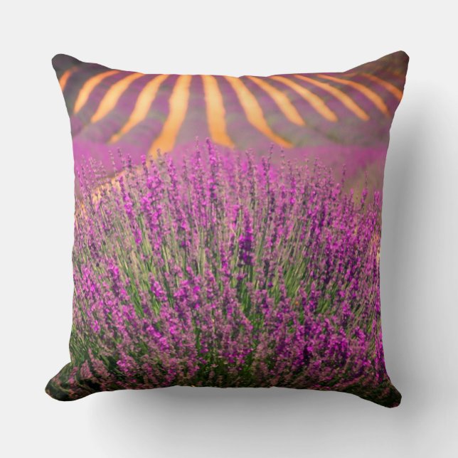 Lavender Fält Dekorativ kudde (Framsida)