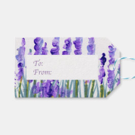 Lavender Fält Gift Märkre Presentetikett