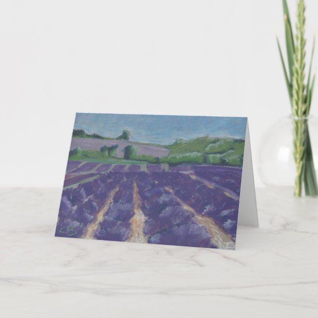 Lavender Fält i Provence - Frankrike - Kort (Framsida)