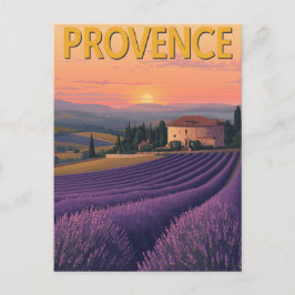 Lavender Fält i Provence Vykort