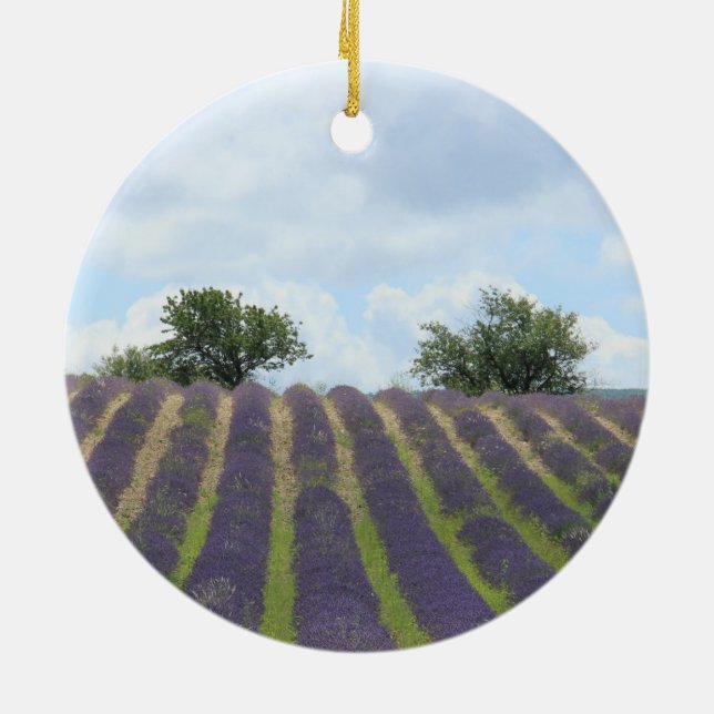 Lavender fält jul Ornament (Baksidan)