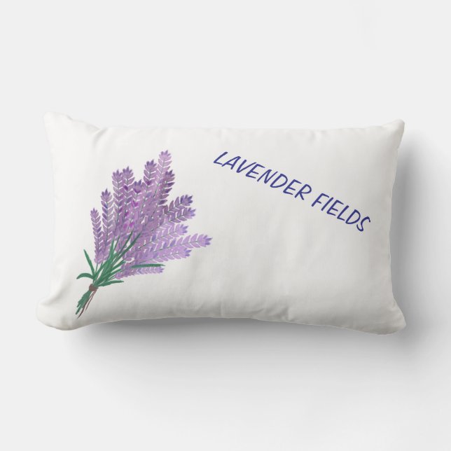 LAVENDER FÄLT LUMBARKUDDE (Framsida)
