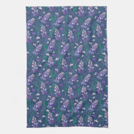 Lavender Fält Mönster i Lila Kökshandduk