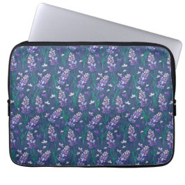 Lavender Fält Mönster i Lila Laptop Fodral