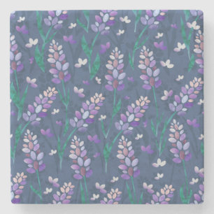 Lavender Fält Mönster i Lila Stenunderlägg