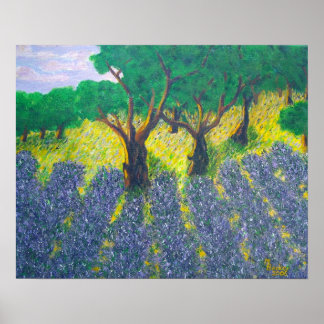 Lavender Fält Poster