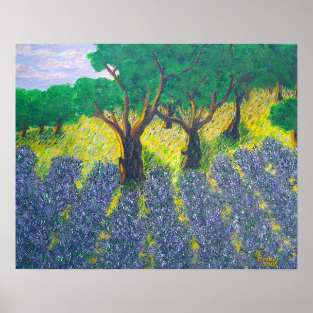 Lavender Fält Poster (Framsidan)