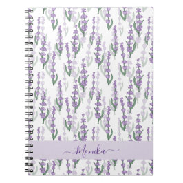 Lavender fält provence lila blomma anteckningsbok