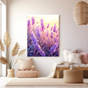 Lavender Fält Sunshine Canvastryck
