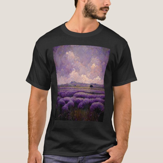 Lavender Fält T Shirt (Framsida)
