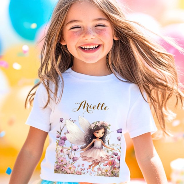 Lavender Fantasy Fairy wildblomme pastel T Shirt (Skapare uppladdad)