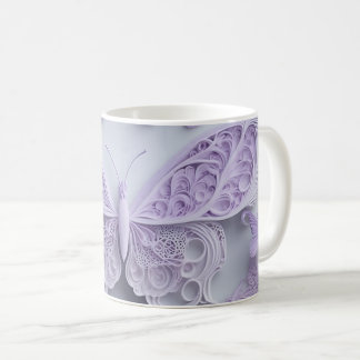 Lavender Färg Butterfly Kaffemugg
