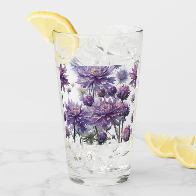 Lavender färgad Astrantia Glass Glaskopp (Framsida Ice)