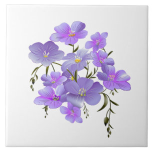 Lavender-Färgad Flowers Bouquet Kakelplatta
