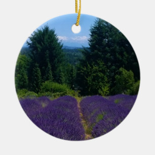Lavender Farm Julgransprydnad Keramik