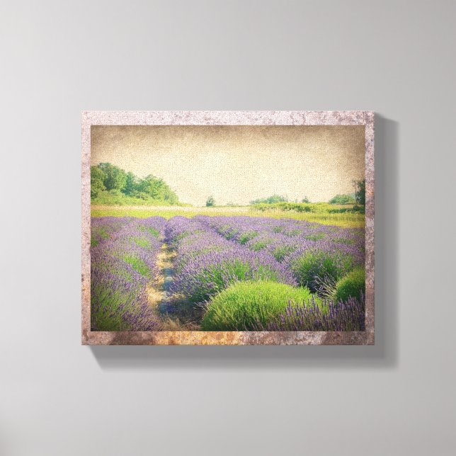 Lavender Farm - utskriven arbetsyta Canvastryck (Framsida)