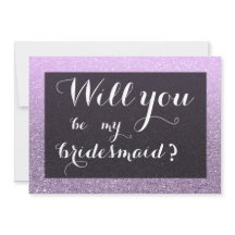 Lavender Faux Glitter blir min bridesmaid
