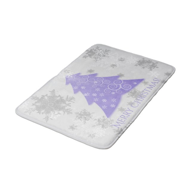Lavender Festive Julgran Bath Mat Badrumsmatta (Vinklad)