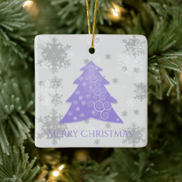 Lavender Festive Julgran Ceramic Ornament