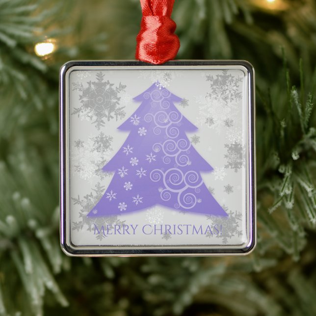 Lavender Festive Julgran Ceramic Ornament (Träd)
