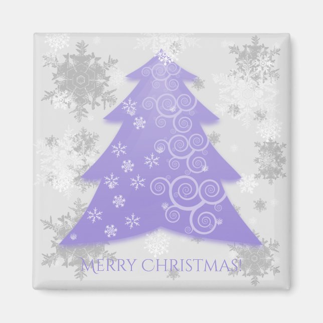 Lavender Festive Julgran Magnet (Framsidan)