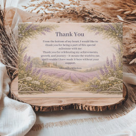 Lavender Field Garden Birthday Tack Kort