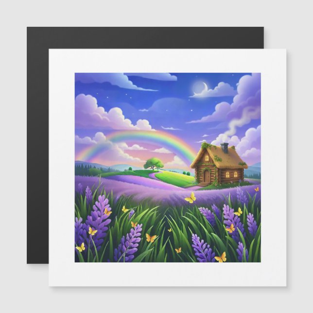 Lavender Field Rainbow Cottage Dream (Fram/baksida)