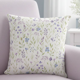 Lavender Floral Throw Pillow Kudde