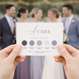 Lavender Floral Wedding Attire Card Inbjudningar