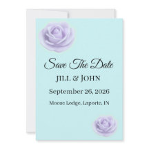 Lavender Floral Wedding Save The Date