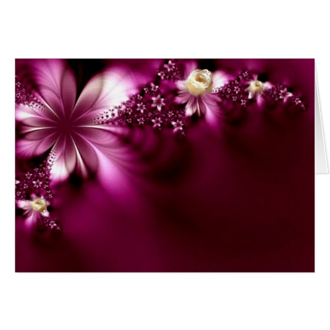 Lavender Flower Bröllop Mandala Collection Hälsningskort (Framsidan Horizontal)