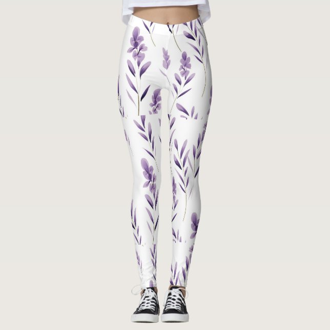 Lavender Flower Buds Thunder_Cove Leggings (Framsida)
