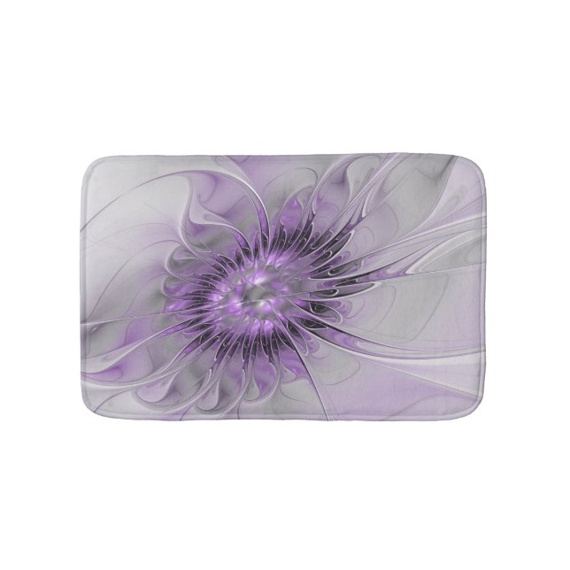 Lavender Flower Dream Modern Abstrakt Fractal Art Badrumsmatta (Framsidan)