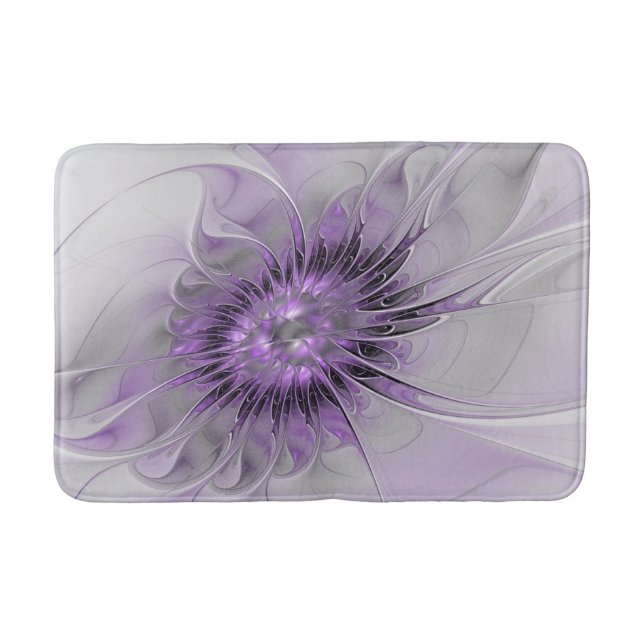 Lavender Flower Dream Modern Abstrakt Fractal Art Badrumsmatta (Framsidan)