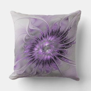 Lavender Flower Dream Modern Abstrakt Fractal Art Kudde