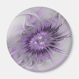 Lavender Flower Dream Modern Abstrakt Fractal Art Magnet