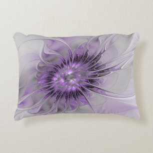 Lavender Flower Dream Modern Abstrakt Fractal Art Prydnadskudde