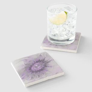 Lavender Flower Dream Modern Abstrakt Fractal Art Stenunderlägg